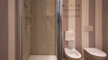 Bathroom with shower box