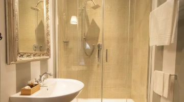 Bathroom with shower box