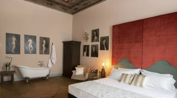 Detail of furnishings in the deluxe room