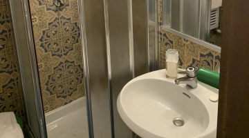 Bathroom with shower box
