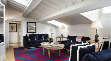 Lounge der Premierensuite „Lorenzo der Prächtige“.