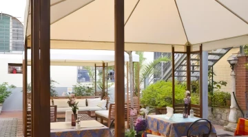 Espace détente dans le jardin