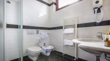 Private bathroom with shower cubicle