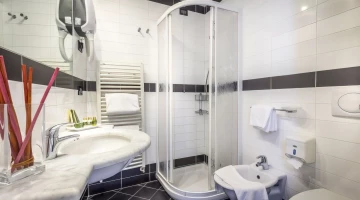 Bathroom with shower cubicle