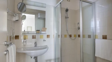Bathroom with shower cubicle
