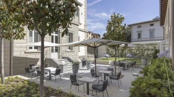 Outdoor seating in the garden