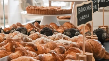 Des pâtisseries fraîches pour le petit déjeuner