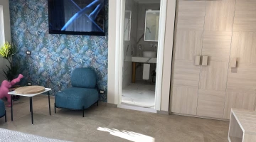 Chambre double de luxe avec salle de bain privée et TV