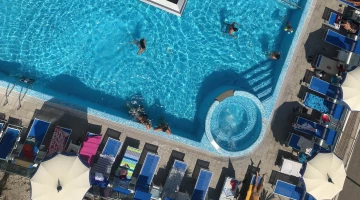 Aerial view of the swimming pool
