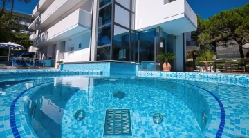 Hydromassage area in the pool