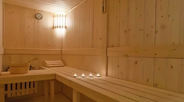 Sauna in the wellness center