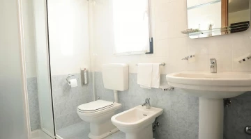 Bathroom with shower box