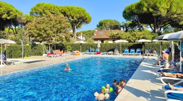 Fenced swimming pool