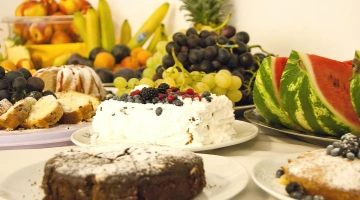 Fruit and dessert buffet