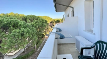 Private balcony with table and chairs