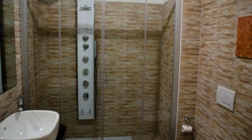 Shower cubicle in the room