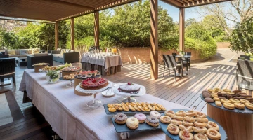 First floor terrace with buffet