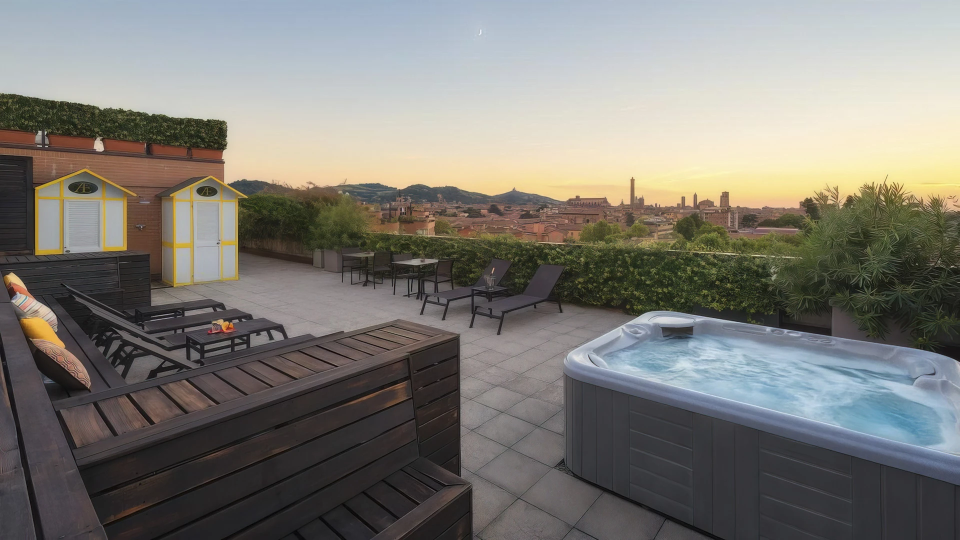 Panoramic terrace with jacuzzi