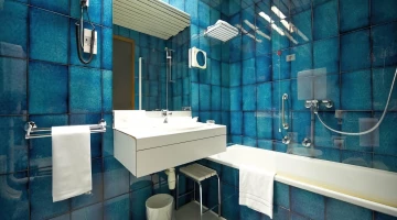Salle de bain avec baignoire