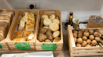 Detail des Frühstücksbuffets