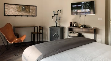 Industrial bedroom living room