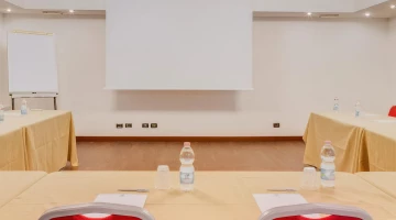 Meeting room with projector and flipchart
