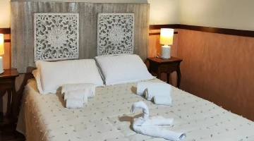 Rooms furnished in a simple style
