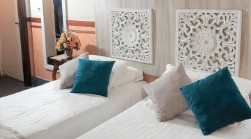 Room with separate beds