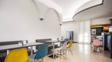 Lounge area with vending machines