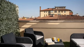 Breakfast served on the private terrace