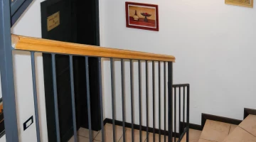 Stairs to access the floors