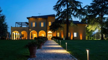 Outside at night
