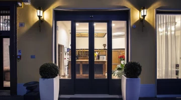 Night entrance boutique hotel liberty