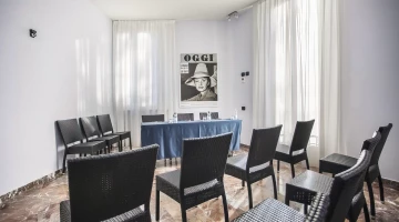 Private room with table and chairs