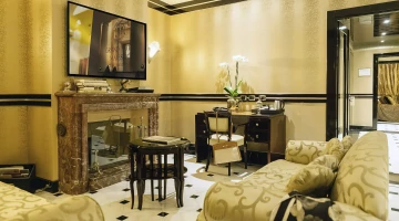 Wohnbereich der Art-Deco-Terrassensuite