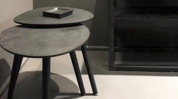 Details of furniture in concrete room