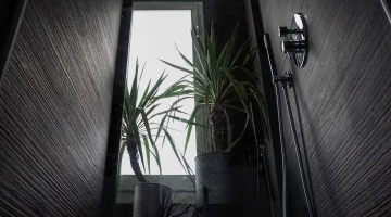 Bathroom with shower box