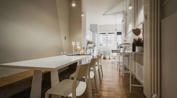 Espace petit-déjeuner dans la salle commune