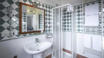 Bathroom with shower box