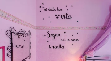 Detail of the Dream Room wall decorations