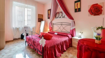 Red double bedroom 
