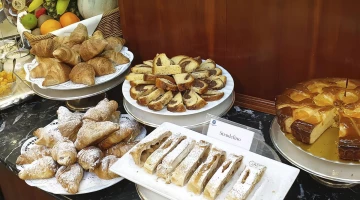 Selection of sweets at the breakfast buffet