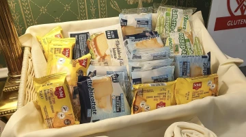 Breakfast buffet with gluten-free foods