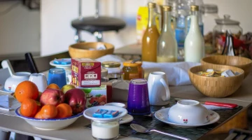Table set for breakfast