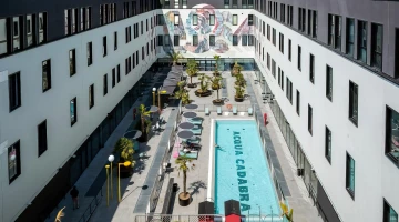 Private courtyard with swimming pool