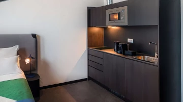 Camera studio deluxe con area lounge
