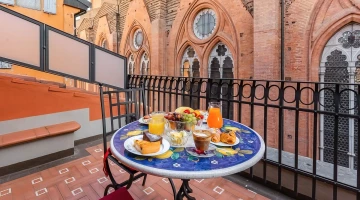 Breakfast on the private terrace