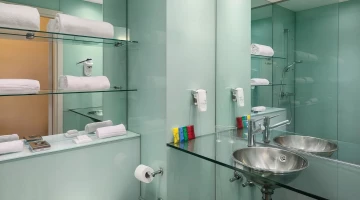 Bathroom with shower box