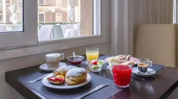 Breakfast served at the table