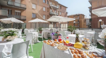 Breakfast buffet on the terrace